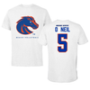 Boise State University Beach Volleyball White Performance Tee - #5 Sharli O'Neil