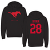 Southern Methodist University Soccer Black Mascot Hoodie - #28 Isabella Burr