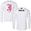 Jacksonville State University TF and XC White Performance Long Sleeve - JR Proctor