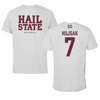 Mississippi State University Baseball Solid Athletic Gray Tee - #7 Connor Hujsak