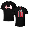 University of Utah Football Black Mascot Tee - #10 Johnathan Hall