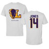 Lipscomb University Soccer Light Gray Tee - #14 Levi Jones