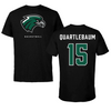 Northeastern State University Basketball Black Mascot Tee - #15 Trey Quartlebaum