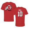 University of Utah Football Red Mascot Tee - #10 Johnathan Hall