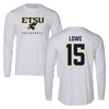 East Tennessee State University Volleyball White Long Sleeve - #15 Amanda Lowe