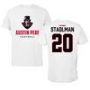 Austin Peay State University Football White Tee - #20 Dominik Stadlman