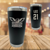 Northeastern State University Basketball Black Stainless Steel Tumbler - #21 Courtney Lee