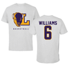 Lipscomb University Basketball Light Gray Tee - #6 Charlie Williams