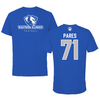 Eastern Illinois University Football True Royal Performance Tee - #71 Sebastian Pares