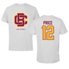 Bethune-Cookman University Volleyball Light Gray Tee - #12 Ktyal Price