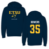 East Tennessee State University Soccer Navy Hoodie - #35 Will Bowers