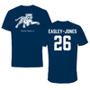 Jackson State University Football Navy Performance Tee - #26 Tavarious Easley-Jones