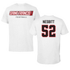 Saint Francis University (Pennsylvania) Football White Performance Tee - #52 Giambi Nesbitt