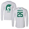 Illinois Wesleyan University Football White Performance Long Sleeve - #25 Jaxson Roberts