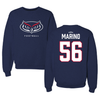 Florida Atlantic University Football Navy FAU Crewneck - #56 Zachary Marino