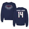 Florida Atlantic University Football Navy Mascot Crewneck - #14 Courtney Lamas-Lanier