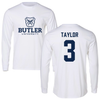 Butler University Volleyball White Performance Long Sleeve - #3 Cora Taylor