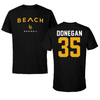 Long Beach State University Baseball Black Tee - #35 Josh Donegan