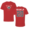 Western Colorado University Football Red Tee - #20 Darrell Bryant Jr