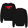 Southern Methodist University TF and XC Black Mascot Crewneck - Maykayla Jackson