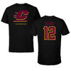 Central Michigan University Lacrosse Black Tee - #12 Alayna Davis