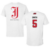 Jacksonville State University Beach Volleyball White Performance Tee - #5 Kathryn Smith