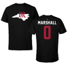 Lenoir-Rhyne University Football Black State Tee - #0 Dominique Marshall