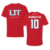 Utah Tech University Basketball Red Tee - #10 Tennessee Rainwater