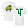 George Mason University Softball White Mason Tee - #4 Emma Salzman