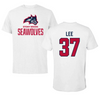 Stony Brook University Football White Tee - #37 Nathan Lee