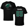 Northeastern State University Football Black Mascot Tee - #65 Draven Ybarra