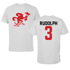 Jacksonville State University Football Light Gray Performance Tee - #3 Flip Rudolph