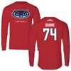 Florida Atlantic University Football Red Long Sleeve - #74 Ovie Dubre