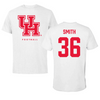 University of Houston Football White Performance Tee - #36 Sherman Smith