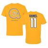 Albany State University Football Gold Tee - #11 Asante Daniel