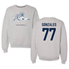 Jackson State University Football Gray Crewneck - #77 Chris Gonzales