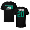 Northeastern State University Soccer Black State Performance Tee - #20 Jason Torres