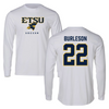 East Tennessee State University Soccer White Performance Long Sleeve - #22 Megan Burleson