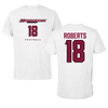 Henderson State University Football White Performance Tee - #18 Braxton Roberts