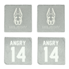 University at Albany Football Stone Coaster (4 Pack)  - #14 Kevon Angry