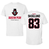 Austin Peay State University Football White Tee - #83 Jase Skoglund