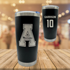 Appalachian State University Soccer Black Stainless Steel Tumbler - #10 Ellie Garrison