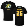 Northern Michigan University Football Black Tee - #25 Davion Brooks