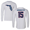 Florida Atlantic University Basketball White Long Sleeve - #15 Kayana Armbrister