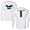 Northeastern State University Football White Long Sleeve - #1 Dedrek Taylor-Akins