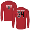 North Carolina State University Basketball Red Long Sleeve - #34 Ben Middlebrooks
