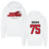 Jacksonville State University Football White JSU Hoodie - #75 Joel Brown