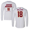 Central Michigan University Football White Long Sleeve - #18 Jordyn Williams