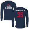 Stony Brook University Football Navy Long Sleeve - #35 Derell Bedingfield Jr