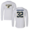 East Tennessee State University Softball White Performance Long Sleeve - #32 MaKenzie Henderson